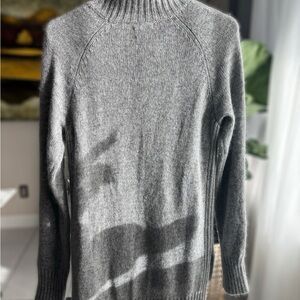 Massimo Dutti wool mohair cashmere blend gray sweater made in Italy Small